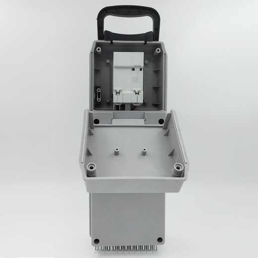 公牛（BULL）手提式移动小电箱盒工地防爆插座面板带漏电保护器临时三级配电箱 灰色加厚D47透明漏电+公牛插座