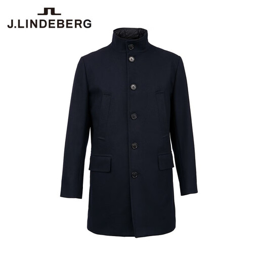 
J. Lindeberg Shopping Mall same spring and summer wool blend long casual wool jacket for men 5193WT504 PAF dark black blue S