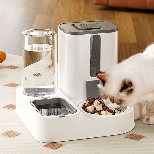Raft core automatic cat feeder cat food and water two-purpose cat bowl dog bowl food bowl double bowl drinking and feeding device integrated cat bowl ceramic pet automatic drinking water feeding integrated fruit green + ceramic bowl