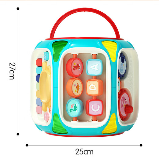 Dimanqi baby toy hand-patter drum baby game table early education octahedral music padd drum Bluetooth birthday gift
