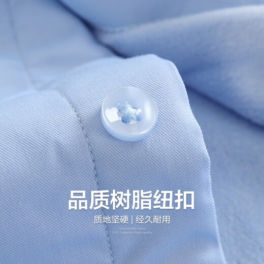 杉杉（FIRS）加绒保暖长袖衬衫男珊瑚绒秋季新款纯色加厚商务衬衣673 浅蓝 39