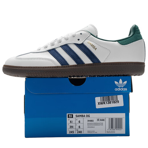 ADIDAS Men's Shoes 2025 Summer New Low Top Wear Sports Casual Sports Sports Shops de mesa de alumno de desgaste cómodo IH4882/Training White y Green/Alemán Recomendación 43 43