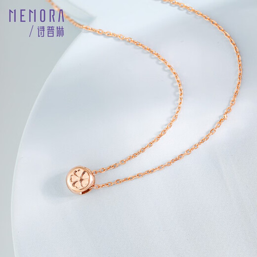 Shipulin 18K gold diamond pendant revealing diamond necklace women's bubble bead pendant 18K gold diamond 18K rose gold