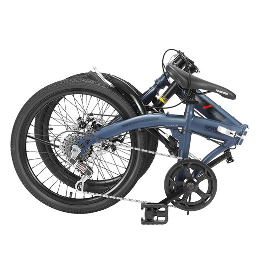 FOREVER (FOREVER) folding bicycle for men and women, ultra-light and portable Shimano 7-speed variable speed bicycle for teenagers, students and adults without installation, starry sky black