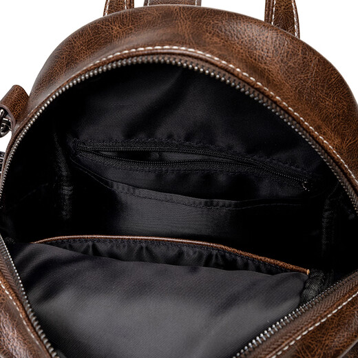 Jianying -Rucksack für Frauen Feste Farbe Retro Vielseitige Mode Frauenbeutel Casual Reis