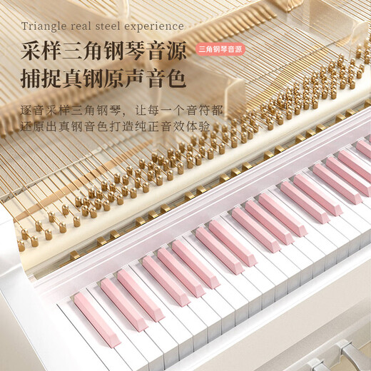 贝琪电钢琴88键成人儿童便携钢琴入门家用初学者电子钢琴-B851白粉键