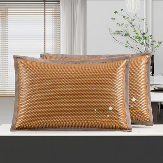 Thaicofio Summer Cool Mat Anti-Ece Vine Cover Cover Cover Vine Вышитая подушка для подушки COUR COUP Студент COOL BAMBOO COUP Крышка 701-1 Двойная (Vine) 45x70см