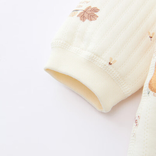 Tongtai (TONGTAI) baby jumpsuit autumn and winter pure cotton baby clothes children's warm clothespin cotton boneless crawling suit orange 90cm