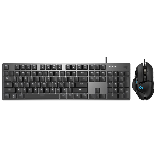 Logitech G502 Héroe Teclado con cable y juego Ratón Mouse K845 Teclado mecánico de juegos Eports E-Sports Set Logitech K845 Blue Axis + G502Hero