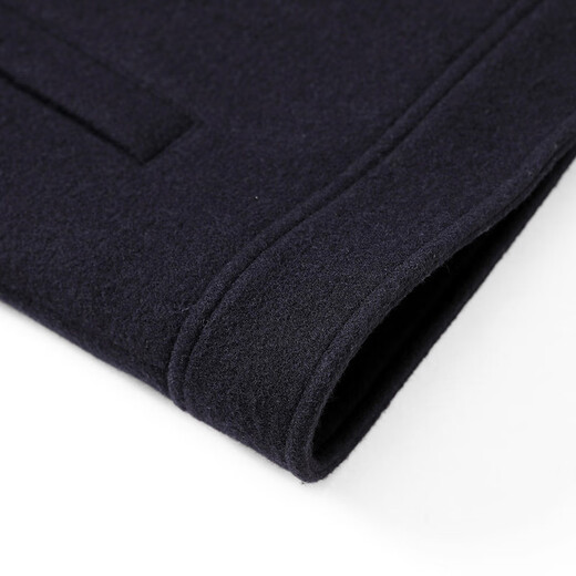 Siete Wolf Jacket Men's Lapel Woolen Wool Wool Wool Commuter Commuter Simple Slimming Wind-Probar Chaqueta individual ropa para hombres 102 (azul oscuro) -1733 Modelo 165/84a (M)