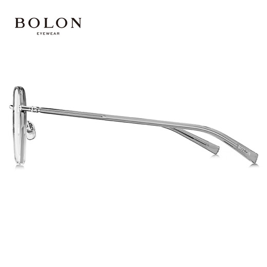 
BOLON Tyrannosaurus glasses myopia glasses frame polygonal large frame retro casual optical frame for men and women BJ6173 B19 Silver-transparent gray progressive frame Recommended l-optical visual HD film 1.60 (within 600 degrees)