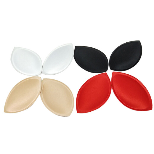 Tsing Yi hemp chest pad inserts women's thickened sports bra sponge padded bra pads push-up bra swimsuit breast pad dumpling-shaped black thick about 1.9cm 1 pair