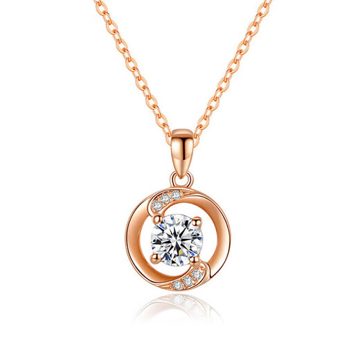 Shlessler luxury jewelry, Chinese Valentine's Day gift, necklace for women, fashionable new K gold pendant, birthday gift for girlfriend, rose gold, exquisite gift box