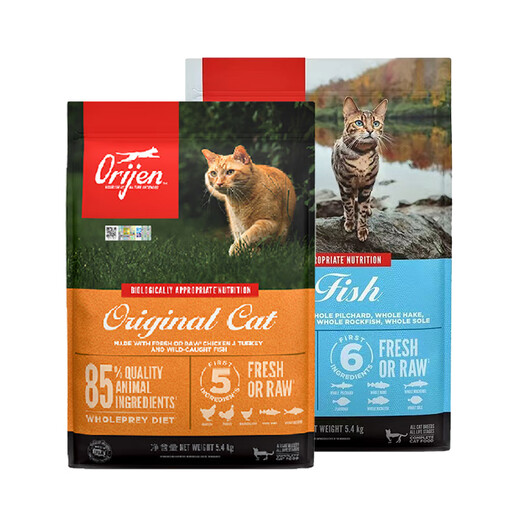 Orijen Canada Desire Cat Food Six Types of Fish 6 Imported Grain-Free Chicken Kittens and Adult Cats Full Period Cat Food 5.4kg Six Types of Fish (25.5) 5.4kg