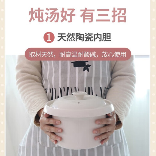 Tianji (TONZE) ceramic stew pot household 2L soup and porridge pot fully automatic porridge artifact smart stew pot health electric casserole 3 liters - mechanical model DDG-30N 3L