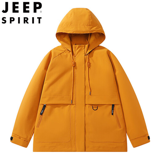 JEEP SPIRIT The Story of the Rose Liu Yifei and Huang Yimei same style spring and autumn outdoor workwear three-in-one jacket jacket for women Sunflower yellow three-in-one removable inner for men and women M Recommended 100Jin Jin is equal to 0.5kg -120Jin Jin is equal to 0.5kg