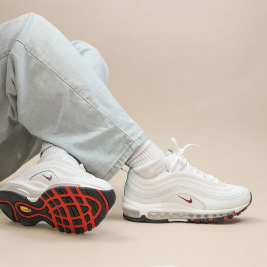 Nike (Nike) Frauenschuhe 2025 Neuer Sommer Air Max 97 Luftkissen Sport und lässige Laufschuhe DH1592 DH1592-100 White 36
