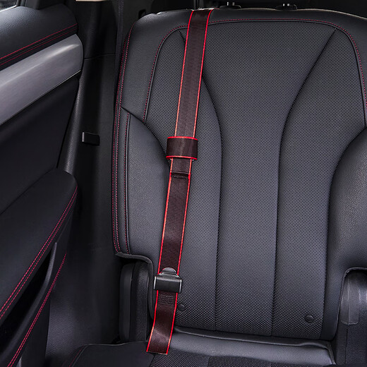 诗贝乐（SHIBEILE）汽车后排儿童安全带调节固定器限位器防勒脖子辅助装置护肩保护套 红黑儿童安全带