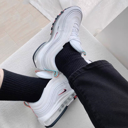 Nike (Nike) Frauenschuhe 2025 Neuer Sommer Air Max 97 Luftkissen Sport und lässige Laufschuhe DH1592 DH1592-100 White 36