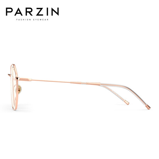 
PARZIN anti-blue glasses frame, facial clean metal multilateral goggles college style men and women can match myopia glasses PZ15738 light gold frame color change film + no-degree anti-blue light film