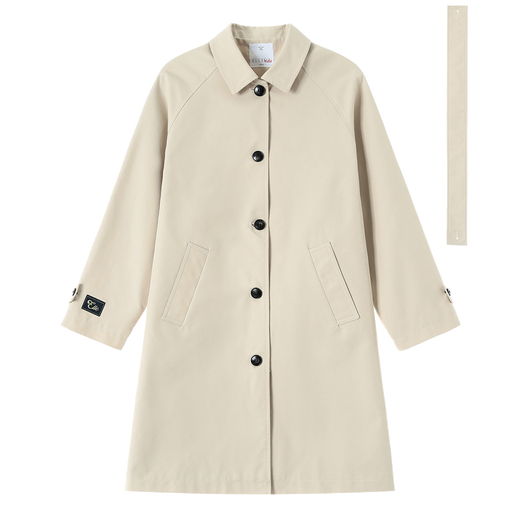 ELLE KIDS French Fashion Trench Coat] Spring and Autumn Girls' Jacket Large Children's Mid-Length Versatile Fashion Trench Coat