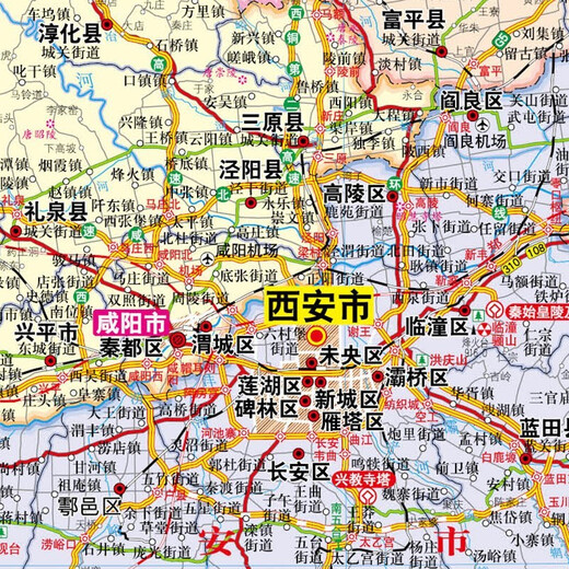Shaanxi map 2025 Shaanxi Provincial Government Transportation Terrain 1068*749 mm