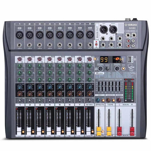 Yamaha Yamaha 8-channel 12-channel mixer outdoor stage performance conference home with USB Bluetooth equalization effect MX60-6 channel