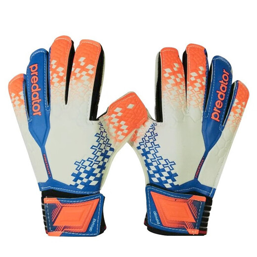 Men's football goalkeeper gloves children's game sports training latex anti-collision goalkeeper gloves men's ST001-children's size 6-blue one-size-fits-all