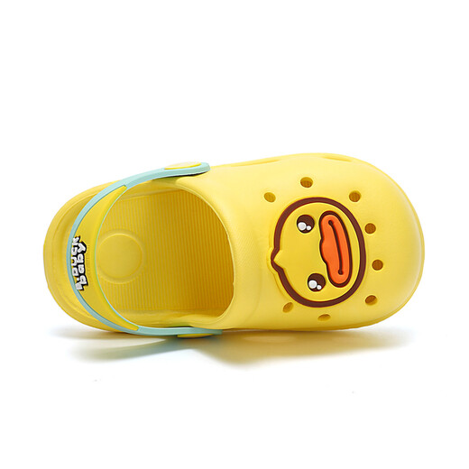 B.duck Little Yellow Duck Kinderschuhe Kinderschuhe für Jungen und Mädchen tragen resistente Heimschuhe Loch Schuhe 5302 Tender Gelb 26