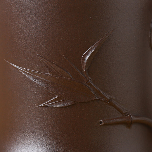 Junlixuan Zisha Cup Yixing Fully Handmade Original Mineral Purple Clay Tea Set Zisha Cup Tea Cup Strong Bamboo Cup 500ml