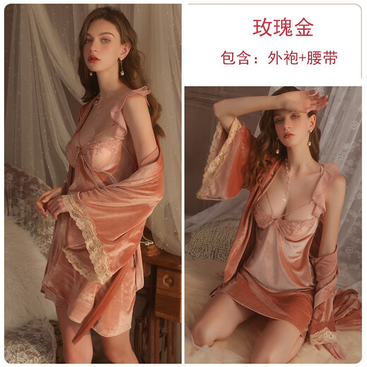 情趣睡衣免脱性感激情漏胸免脱入体制服诱惑包臀后妈裙角色扮演高 3879香芋紫(外袍+腰带) M不单单会提升对男