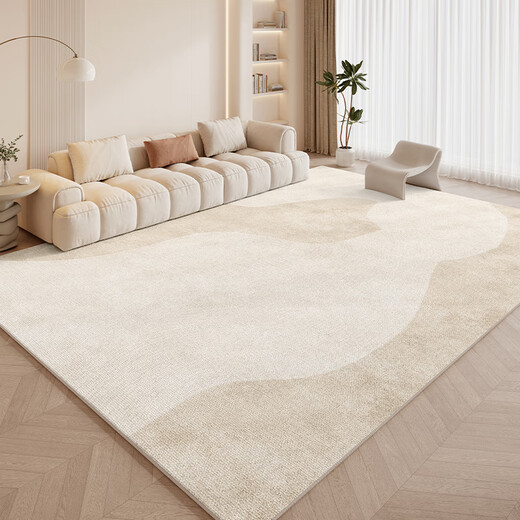Clcey Teppich Wohnzimmer 2024 neuer Cream-Stil-Sofa Teppich kostenlos waschbar und kann Schlafzimmer leichter Luxus großer Bereich Jihe-15938 180*280 cm (geeignet für 3 Personen oder L-förmige Sofas)