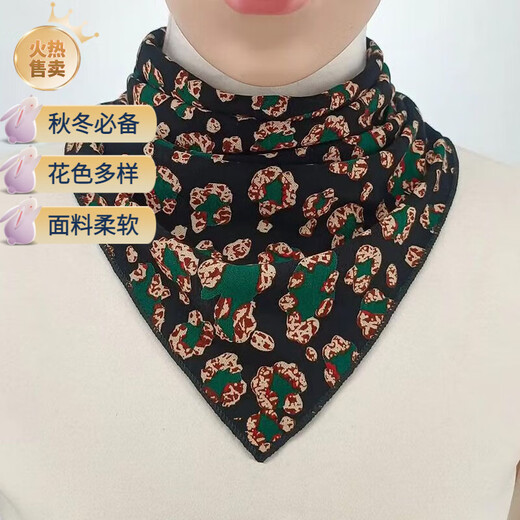 Shantou Lincun cold-proof scarf neck cover for men and women button triangle fake collar spring and autumn button-type scarf fashionable triangle scarf sun protection yellow stamens