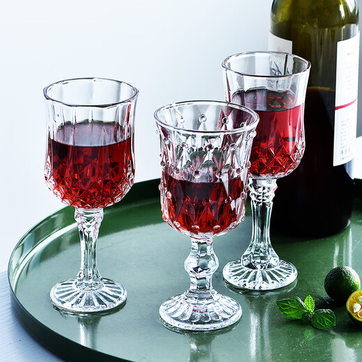 Nanluo tall glass diamond red wine glass wine champagne glass cognac glass whiskey glass liqueur cocktail glass 2 high-foot rhombus glasses