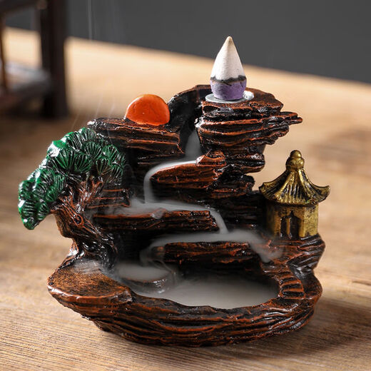 Mewai (incense burner) reverse flow incense tower incense creative ornaments aromatherapy household reverse flow incense grains toilet deodorizing incense 55 grains + road to wealth mixed fragrance