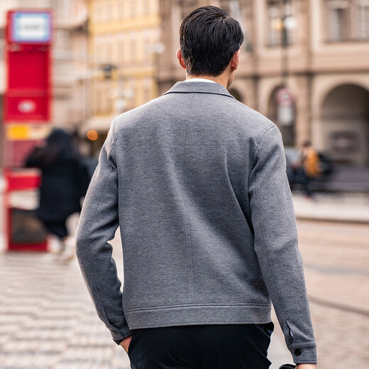 Mr. Cloak Pocket Color Solid Cardigan Spring y Autumn Cow Born Botón Sweater Knit Kandit BT12353 Break Code Clearance Flower Gray XL (180)