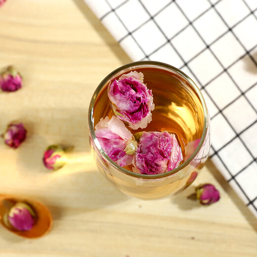 Yiqian Xinjiang Hotan Rose Tea Desert Rose Buds Dried Products Southern Xinjiang Specialties with Damascus Rose Tea 160g [80g*2 cans]