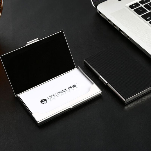 Createmagic Visitenkartenhalter-Kartenbeutel für Männer Ultra-dünner Business High-End-Luxus tragbare Damen exquisite Visitenkartenbox für Freundengeschenk