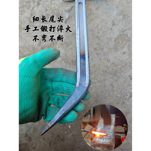 好当家杨家地老师傅铝模专用锤子新款凹槽鱼鳞防滑铝膜工具锤子铝模锤 250g下斜扁嘴  凹槽鱼鳞防滑柄