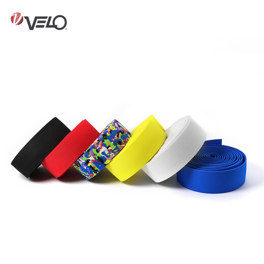 VELO road handlebar with sweat-absorbent bicycle hand strap with non-slip silicone pad bicycle accessories 1011SG white (LOGO imprinted)