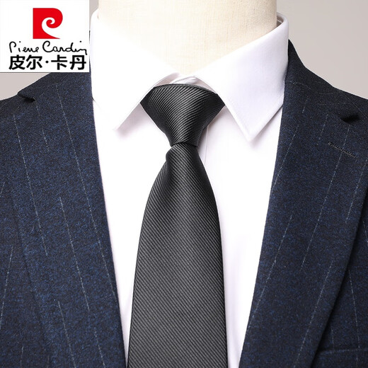 Pierre Cardin pure wool suit men's high-end striped spring and autumn high-end business casual brand suit jacket men's blue vertical pattern XL