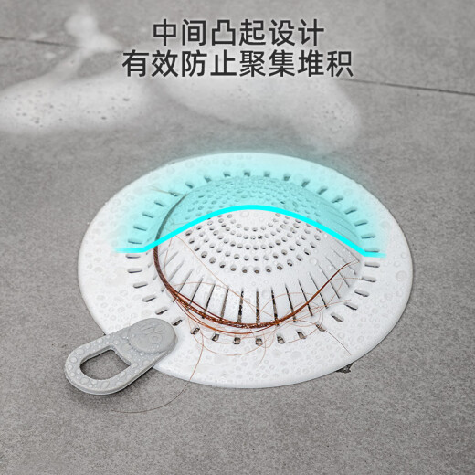Home Story (KATEISTORY)STORY)STORY Hair Filter Sewer Sink Anti-clogging Bathroom Rubber Floor Drain Cover Beige Large Thickened Model