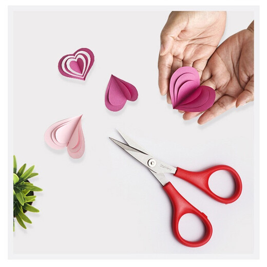 Small scissors with tilted tip and sharp tips, ultra-light clay extra-fine scissors, hand-made DIY patchwork sewing, embroidery and seam removal, high-quality straight elbow trimming tip scissors M861 white handle, straight head detail scissors, hand sharpened 9.5CM