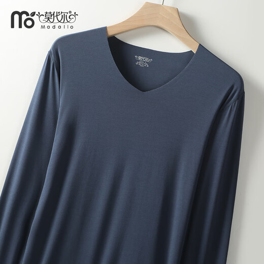 Modal 100S High Count Seamless Underwear Men's Autumn Clothes and Autumn Pants Set Thin Young Men's Warm Basement Autumn and Winter Antistatic Premium Gray 100 Count Thin Set XL /175 Recommended 130-160 Jin Jin equals 0.5 kg