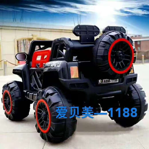 Kangshuai Aibeimei Super Power à quatre roues motrices peut être utilisée comme double double, avec télécommande, poussette de jouets à éducation précoce, rouge standard + quatre roues motrices + éducation précoce + télécommande + Bluetooth