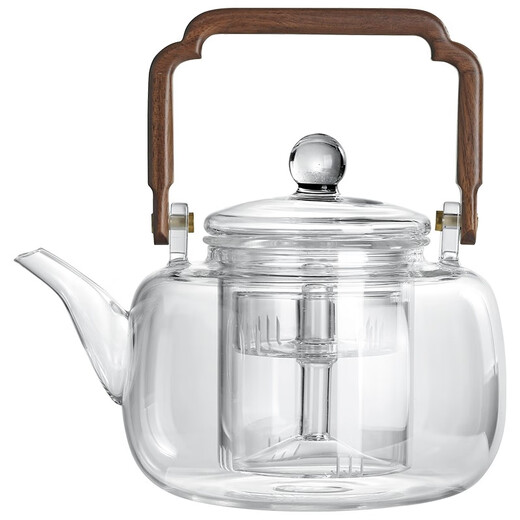 Shangyanfang glass steaming integrated teapot thickened and high temperature resistant home and office large capacity electric ceramic stove kettle for cooking tea around the stove transparent-Xingyu beam teapot 1100ml