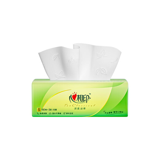 Xinxiangyin Tea Sprache Privat DT15100 Haushaltsgesichtspapier Weiche Zeichnung 3-Schicht 100-Pump-Servietten-Toilettenpapier 3-Schicht 100-Pump*10 Pack Single-Pack