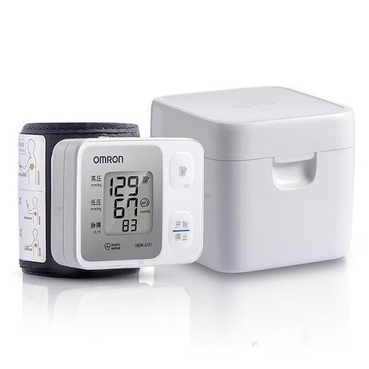 Omron blood pressure meter measuring instrument home electronic blood pressure monitor intelligent fully automatic high-precision wrist blood pressure monitor for middle-aged and elderly people upgraded wrist blood pressure monitor-HEM-6182