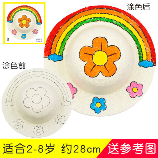Green Graffiti Paille Hat + accessoires Ensemble de 5 pièces de peinture de jouets d'extérieur pour enfants