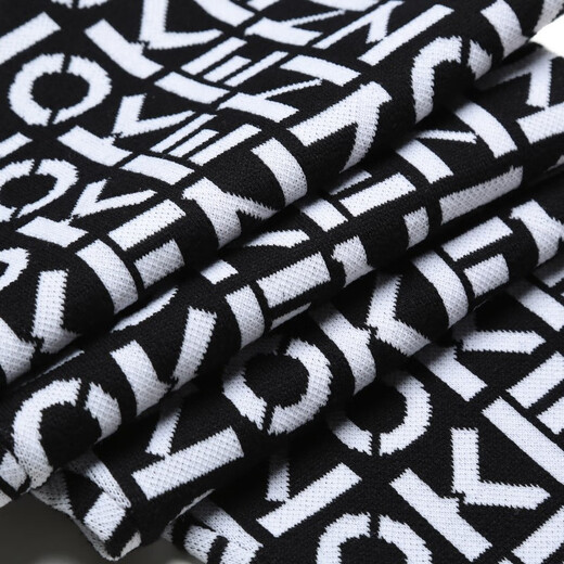 
Kenzo Takada (KENZO) Women's Cotton/Nylon Knitted Casual Pants Trouble Pants Trousers Gift for Women FC5 2PA691 3SC 99 Black and White LOGO Jacquard L